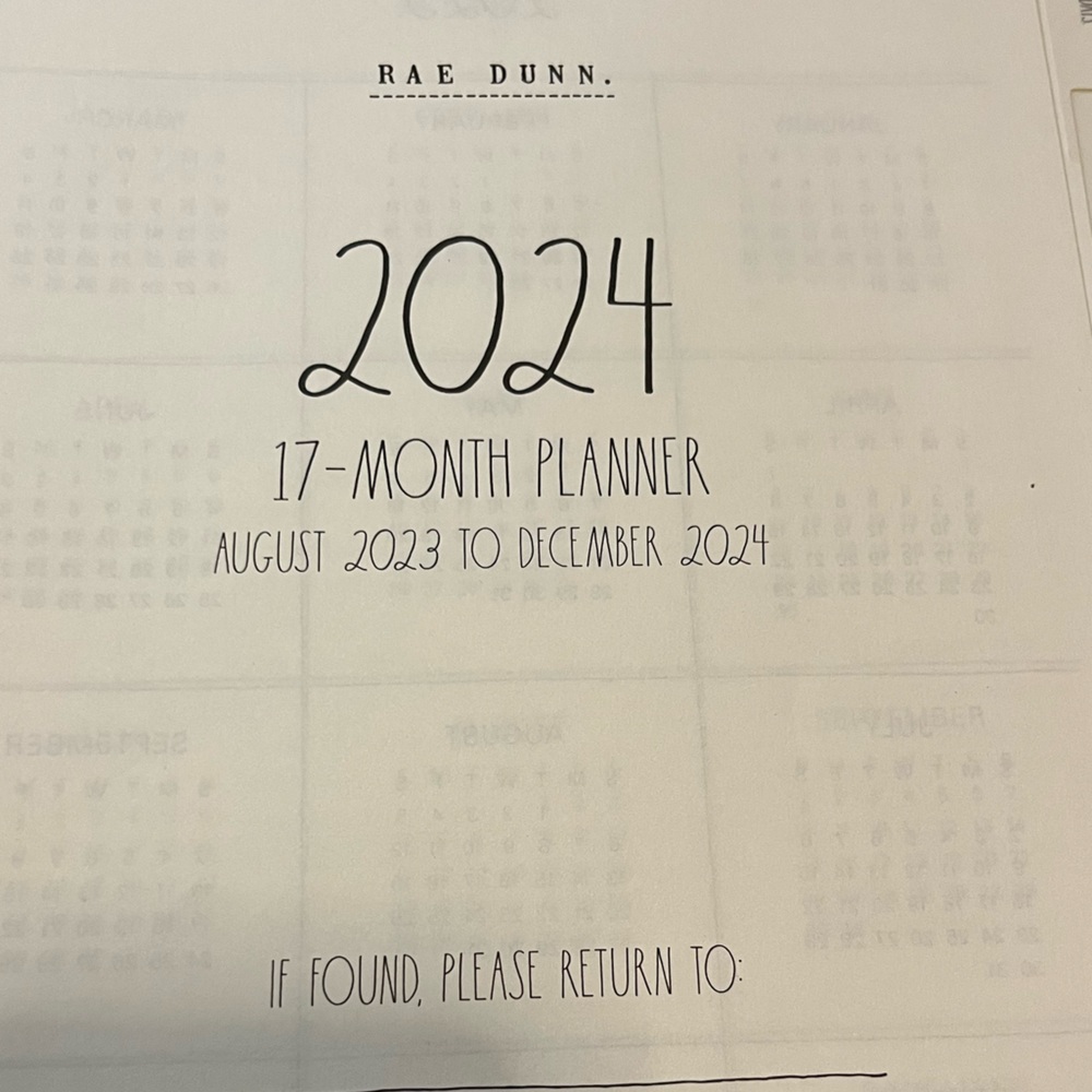 🆕 Rae Dunn HELLO 2024 17 Month Planner Pink - Picture 5 of 13